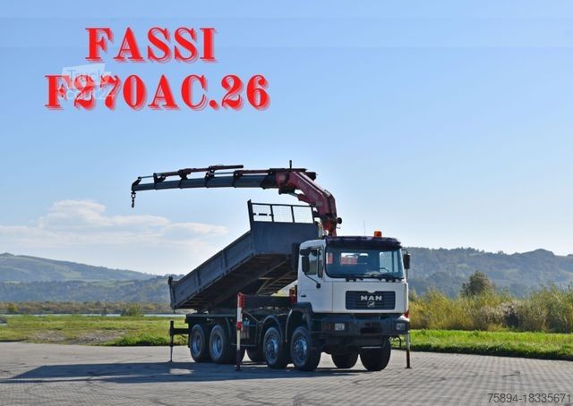 Tipper truck MAN 41.460 * KRAN * 8x8 ! TOPZUSTAND