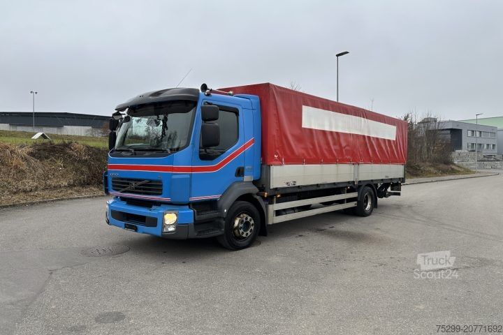 Camión plataforma con toldo Volvo FLL-280 4x2R Plane / HB / Swiss-Vehicle