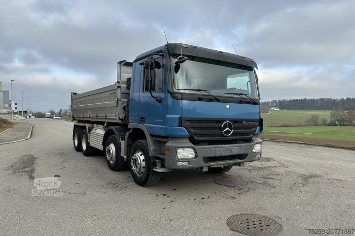 Camión volquete trilateral Mercedes-Benz Actros 3244 8x4 SWS Meiller / Swiss-Vehicle