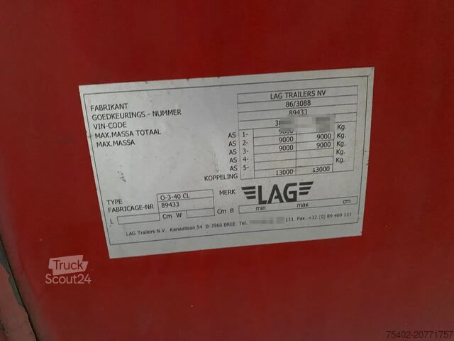 Tank LAG Tank / 32000 LT / ADR / BPW