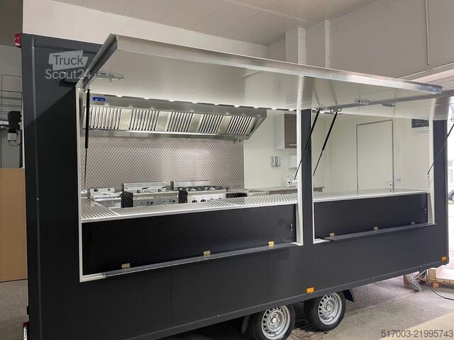 Przyczepa handlowa, makaron, frytki, kiełbasa. Imbissanhänger, Imbisswagen NEU Foodtruck mit Nudelkocher