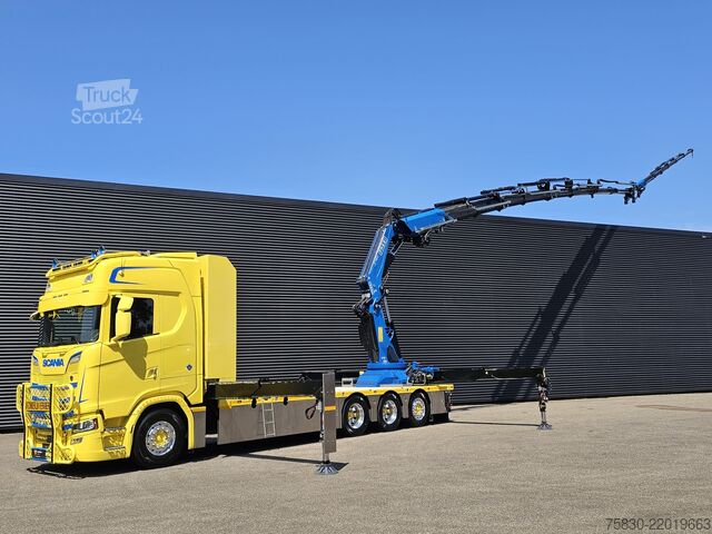 Laadplatform Scania S580 V8 / 8x4 / FASSI 115 t/m CRANE / RETARDER