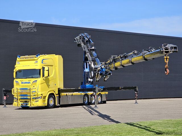 Laadplatform Scania S580 V8 / 8x4 / FASSI 115 t/m CRANE / RETARDER