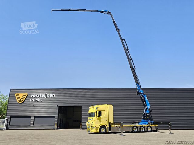 Laadplatform Scania S580 V8 / 8x4 / FASSI 115 t/m CRANE / RETARDER