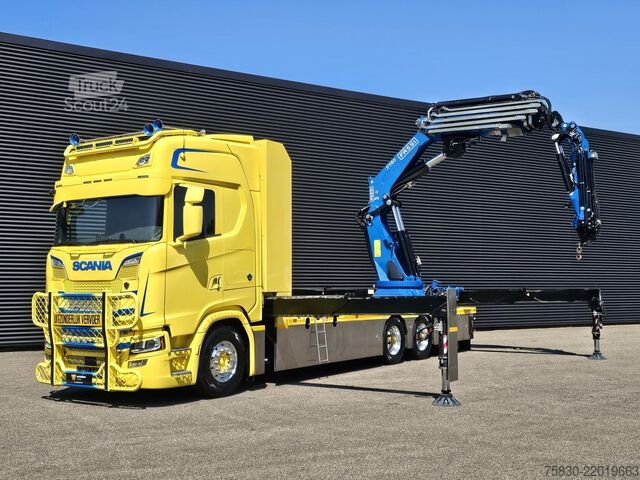 Laadplatform Scania S580 V8 / 8x4 / FASSI 115 t/m CRANE / RETARDER