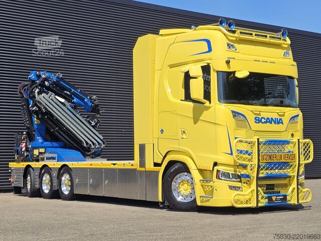 Laadplatform Scania S580 V8 / 8x4 / FASSI 115 t/m CRANE / RETARDER