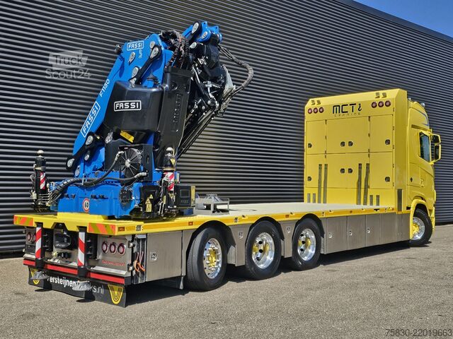 Laadplatform Scania S580 V8 / 8x4 / FASSI 115 t/m CRANE / RETARDER
