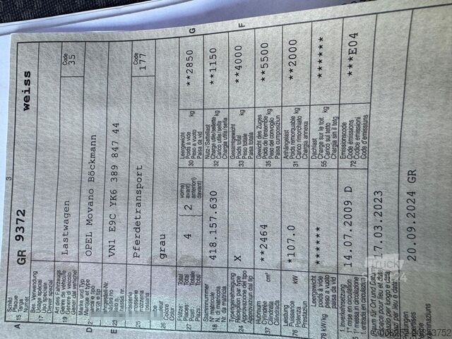 Paardentransporter Opel Movano Böckmann