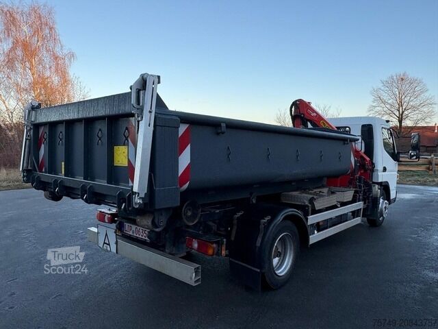 Telehoist load lugger van Fuso FUSO 7C18 City Abrollkipper + Ladekran Palfinger
