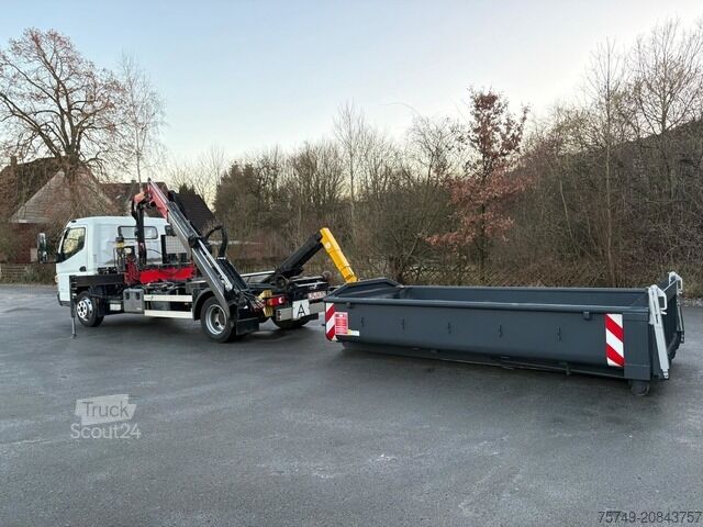 Telehoist load lugger van Fuso FUSO 7C18 City Abrollkipper + Ladekran Palfinger