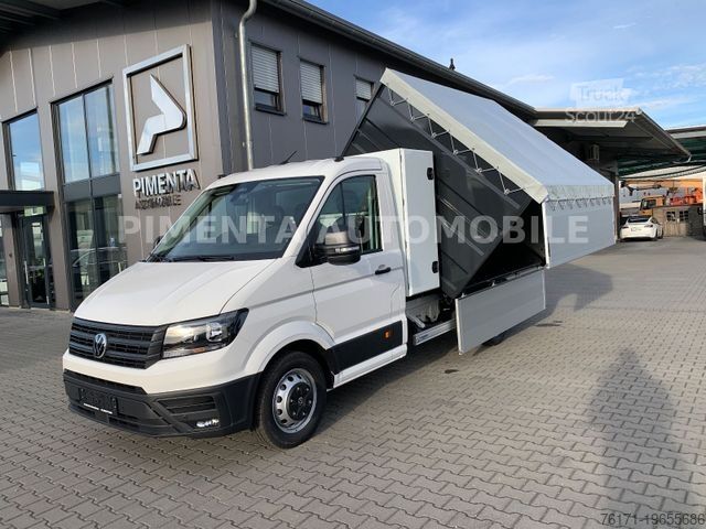 Üç yönlü damperli kamyonet VOLKSWAGEN Crafter 50 3-S-KIPPER GESCHLOSSEN LAUB KISTE AHK