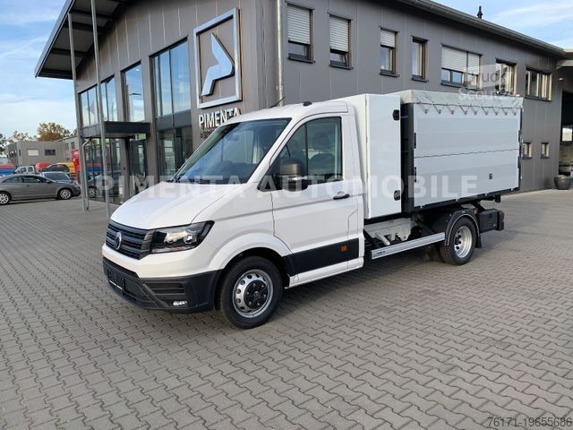 Üç yönlü damperli kamyonet VOLKSWAGEN Crafter 50 3-S-KIPPER GESCHLOSSEN LAUB KISTE AHK