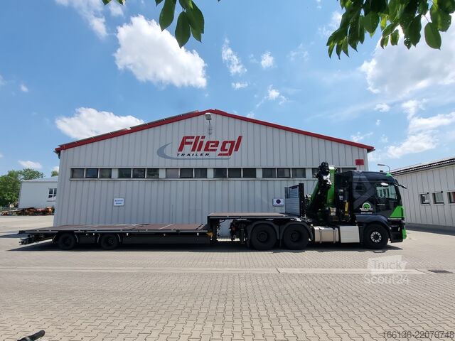 Open oplegger FLIEGL 2-Achs Mega Plateau Jumbo SZS 290