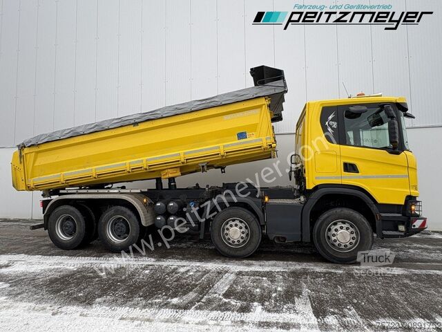 Camión volquete trilateral Scania G-Klasse XT 500 Meiller 8x4, Bordmatik, EU 6