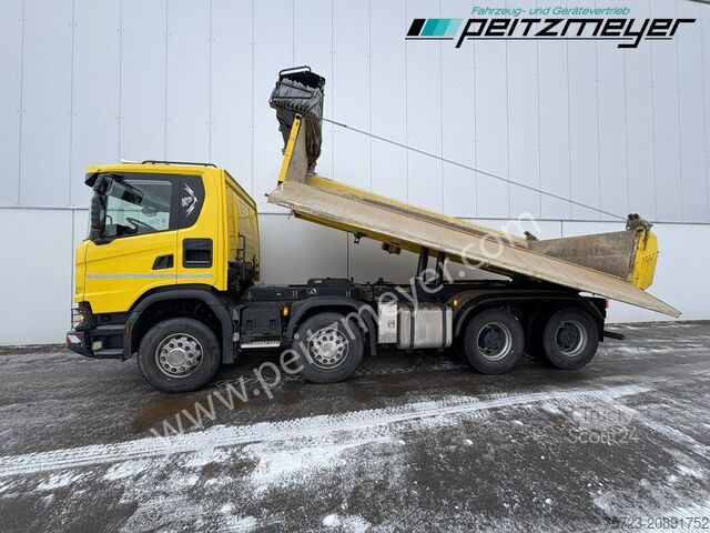 Camión volquete trilateral Scania G-Klasse XT 500 Meiller 8x4, Bordmatik, EU 6