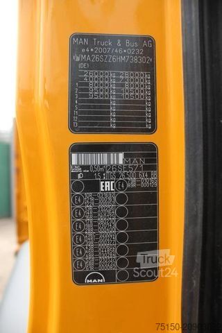 Camion basculante trilateral MAN TGS 26.500 6x4 BB BORDMATIK INTARDER Nr.: 302