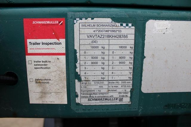 Remorcă deschisă SCHWARZMÜLLER AZ Baustoff - Nr.: 356