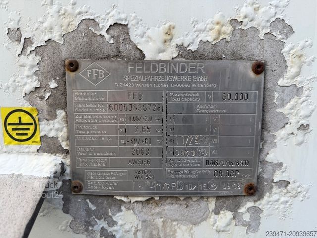 مقطورة صهريج صوامع FELDBINDER Silo Kip 60.3 / 1. Hand / TÜV