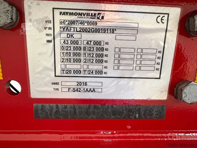  Faymonville F-S42-111A  SEMI DIEPLADER/TIEFLADER/LOWLOADER