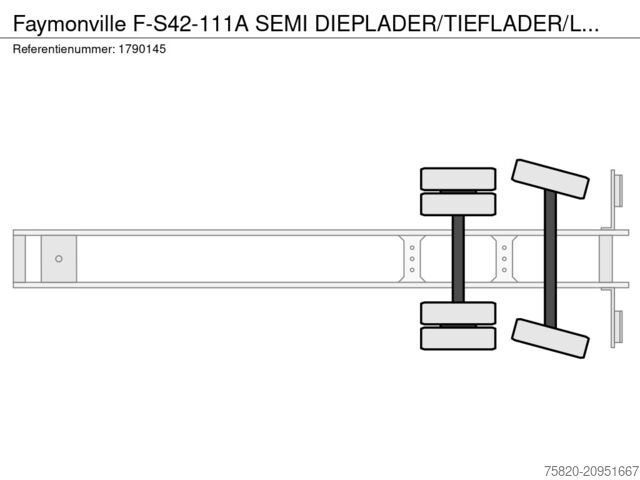  Faymonville F-S42-111A  SEMI DIEPLADER/TIEFLADER/LOWLOADER