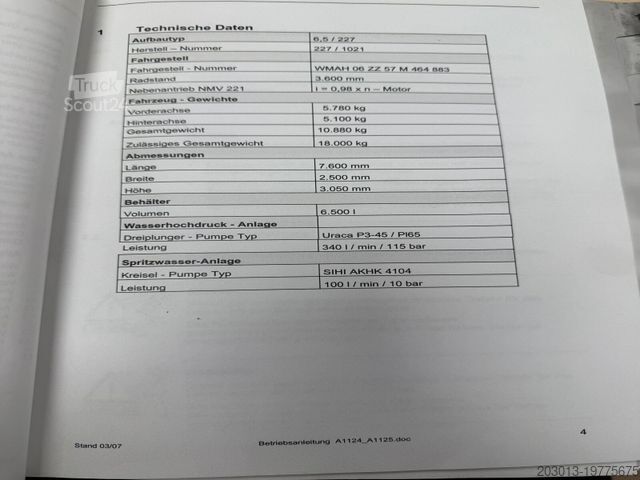 Vakumlu tank kamyonu MAN TGA 18.360 4x2 HD-Kanalreiniger ASSMANN 6500 L