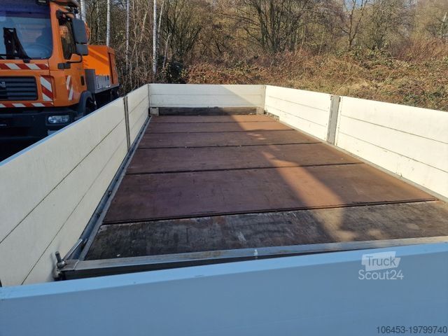 Open trailer HUMBAUR Glas/Querschienen/Rampenschacht/Luftfederung