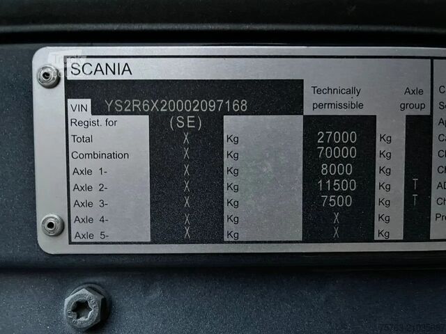 Valise Scania R520 V8 Topline 6x2*4 - Loadlift - Retarder - S...