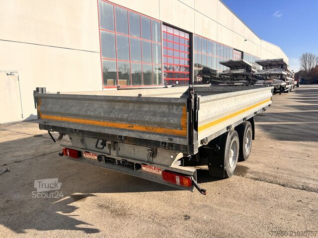 Remorque à benne basculante Möslein TDS 13 Schwebheim  13 t Tandemkipper- Tieflader