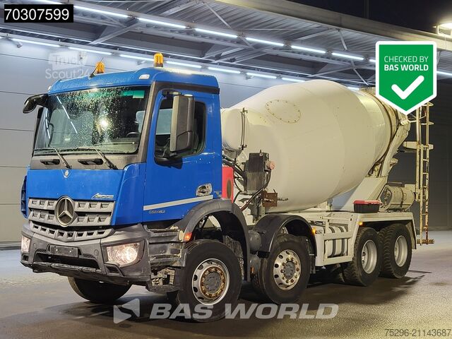 Mixer Mercedes Arocs 3240 8X4 9m3 Stetter Mixer Full Steel Euro 6