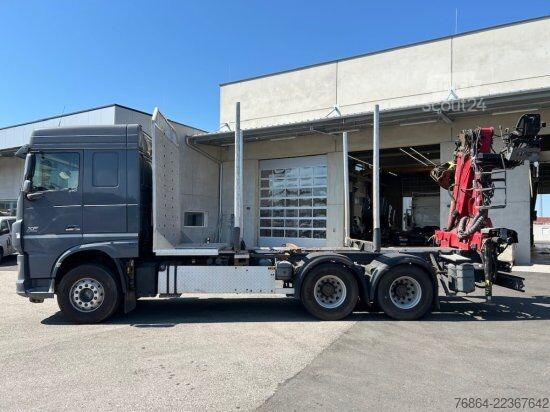 Камион за дърва DAF XF 510 MIT PENZ LADEKRAN 6X4,  12Z9.50 INKL. HOLZGREIFER