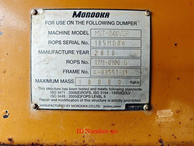 Pašizgāzējs Morooka MST 1500 VDR