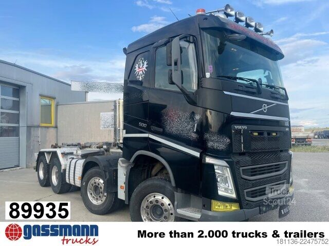 Kanca kasalı yük kamyonu (roll-off) Volvo FH 500 8x4, Meiller Abroller, Liftachse