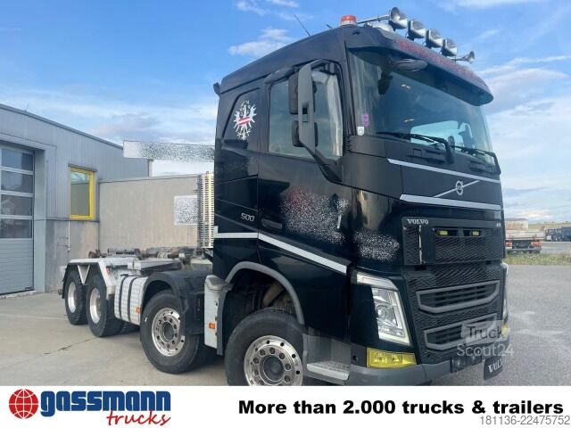 Kanca kasalı yük kamyonu (roll-off) Volvo FH 500 8x4, Meiller Abroller, Liftachse