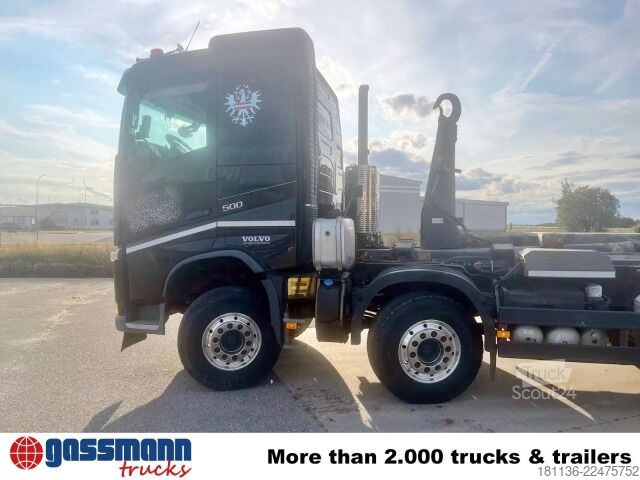 Kanca kasalı yük kamyonu (roll-off) Volvo FH 500 8x4, Meiller Abroller, Liftachse