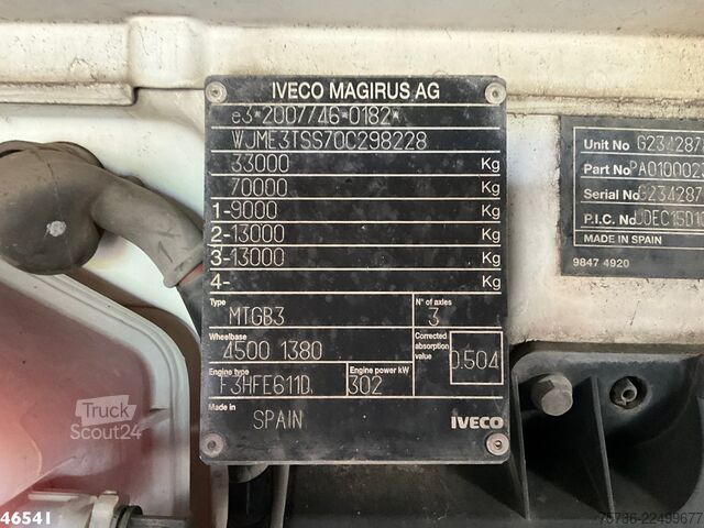 System för krokarm Iveco Trakker AD410T 6x4 Euro 6 Hiab 18 Tonmeter laad...
