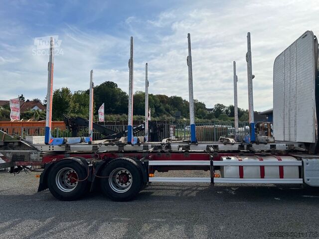 Alucar Holzaufbau mit Exterungen timber truck body Alucar Holzaufbau mit Exterungen