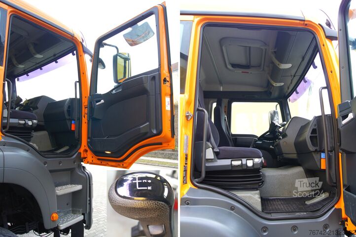 Trīspusējs kravas pašizgāzējs MAN TGA 18.320 BL 4x4 / FASSI F135 abnehmbar/MEILLER/Winterd.