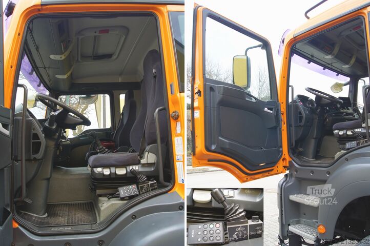 Trīspusējs kravas pašizgāzējs MAN TGA 18.320 BL 4x4 / FASSI F135 abnehmbar/MEILLER/Winterd.