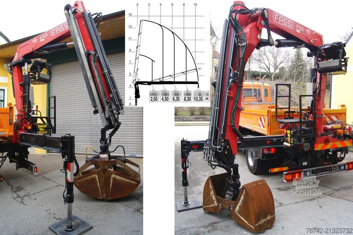 Trīspusējs kravas pašizgāzējs MAN TGA 18.320 BL 4x4 / FASSI F135 abnehmbar/MEILLER/Winterd.