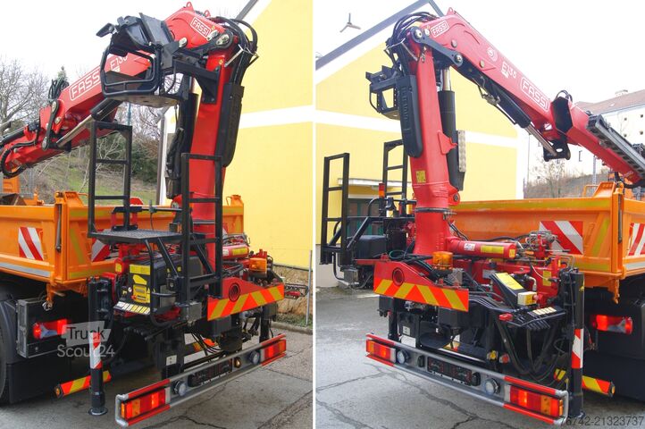 Pašizgāzējs kravas automašīna MAN TGA 18.320 BL 4x4 / FASSI F135 abnehmbar/MEILLER/Winterd.