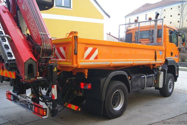 Pašizgāzējs kravas automašīna MAN TGA 18.320 BL 4x4 / FASSI F135 abnehmbar/MEILLER/Winterd.