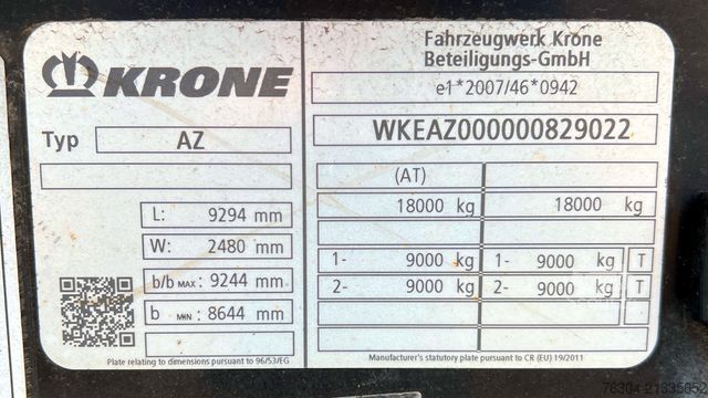 Anhänger-Wechselfahrgestell KRONE AZ