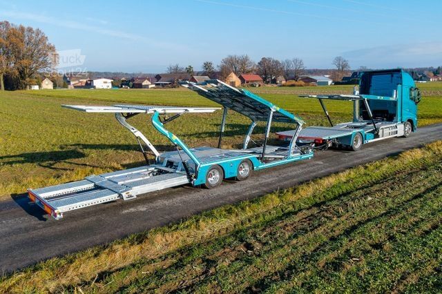 Camion transportator de autoturisme VOLVO FH mit Anhänger für 6 PKW