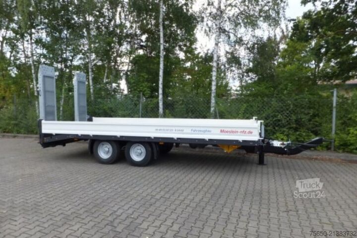 Remorque porte-engins surbaissée Möslein TTT 11- 6,28 Weiß  Neuer Tandemtieflader