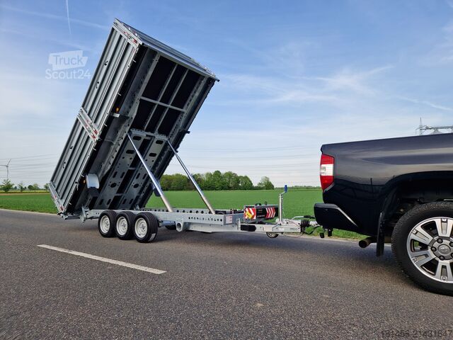 Remorque à benne basculante Brian James Trailers Tipper Tridem 400x200x100cm 3500kg