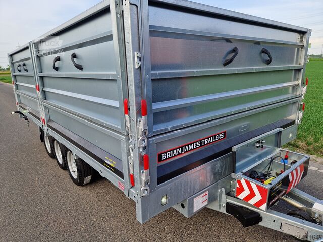 Remorque à benne basculante Brian James Trailers Tipper Tridem 400x200x100cm 3500kg