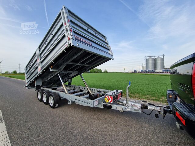 Remorque à benne basculante Brian James Trailers Tipper Tridem 400x200x100cm 3500kg