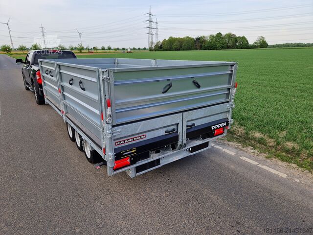 Remorque à benne basculante Brian James Trailers Tipper Tridem 400x200x100cm 3500kg