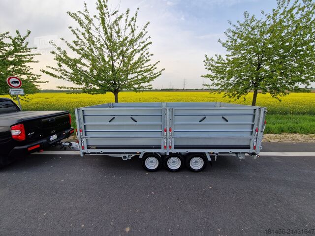 Remorque à benne basculante Brian James Trailers Tipper Tridem 400x200x100cm 3500kg