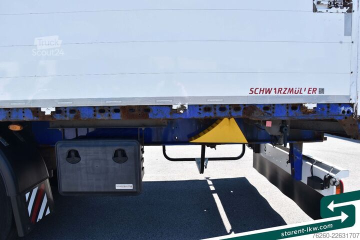 Auflieger mit offener Pritsche SCHWARZMÜLLER Baustofftrailer Lenkachse BPW 80cm Bordwände